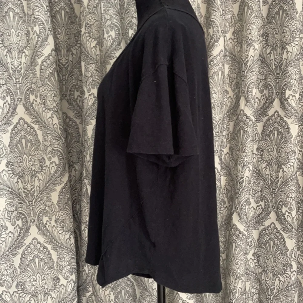 One shoulder cut out loose t shirt top